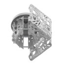 MASTBOCK Multi 2-fach Ausleger 90 Grad Mastaufsatz silber
